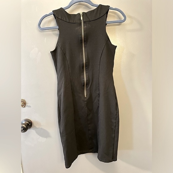 INC - Black Formal Sleeveless Dress with Rose Neckline - Picture 2 of 3